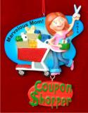 World's Best Couponer Mom! Christmas Ornament Personalized by Russell Rhodes