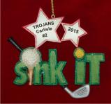 Golfer's Motto Christmas Ornament Personalized by Russell Rhodes