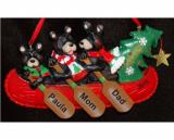 Black Bear Family of 3 Christmas Ornament Personalized by Russell Rhodes