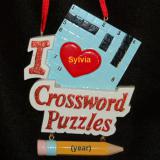 I Love Crossword Christmas Ornament Personalized by RussellRhodes.com