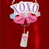 XOXO - Hugs and Kisses Christmas Ornament Personalized by Russell Rhodes
