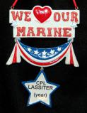We Love Our Marine Christmas Ornament Personalized by RussellRhodes.com