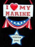 US Marine Christmas Ornament Love & Honor Personalized by RussellRhodes.com