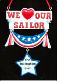 We Love Our Sailor US Navy Christmas Ornament Personalized by RussellRhodes.com