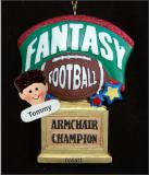 Fantasy Football Ornament for Boy or GIrl Personalized by RussellRhodes.com