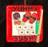 Sushi Christmas Ornament Sampler Platter Personalized by RussellRhodes.com