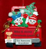 Grandparents Christmas Ornament 2 Grandkids We Got the Tree! with Dogs, Cats, Pets Custom Add-ons Personalized by RussellRhodes.com