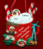 Single Dad Christmas Ornament Cocoa in the Morning 1 Child Personalized by RussellRhodes.com