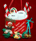 Single Mom Christmas Ornament Cocoa in the Morning 1 Child with Dogs, Cats, Pets Custom Add-ons Personalized by RussellRhodes.com