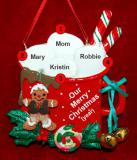 Single Mom Christmas Ornament Cocoa in the Morning 3 Children Personalized by RussellRhodes.com