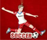 Moves Like Lightning Soccer Boy 3D Christmas Ornament Personalized by RussellRhodes.com