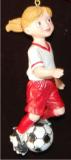 Female Soccer Girl Christmas Ornament Personalized by Russell Rhodes