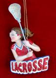 Lacrosse Christmas Ornament Female Personalized by RussellRhodes.com