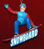 Snowboarding Christmas Ornament Personalized by RussellRhodes.com