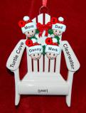 Family Christmas Ornament for 4 Relaxing in the Vacation Sun Personalized by RussellRhodes.com