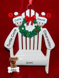 Couples Christmas Ornament Relaxing in the Vacation Sun with Dogs, Cats, Pets Custom Add-ons Personalized by RussellRhodes.com