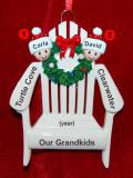 Grandparents Christmas Ornament 2 Grandkids Relaxing in the Vacation Sun Personalized by RussellRhodes.com