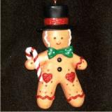 Gingerbread Boy Christmas Ornament Personalized by Russell Rhodes