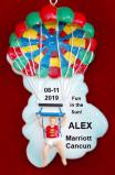 Parasailing In Paradise Male Blond Christmas Ornament Personalized by Russell Rhodes