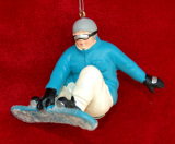 Male Snowboarding Christmas Ornament Personalized by RussellRhodes.com