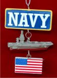 Navy Christmas Ornament Personalized by Russell Rhodes