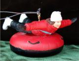 Girl Snow Tubing Christmas Ornament Personalized by Russell Rhodes