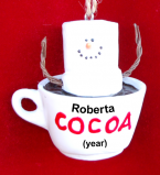 Cup of Cocoa Christmas Ornament S'Mores Personalized by RussellRhodes.com