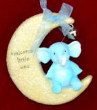 Welcome Sweet Baby Boy Christmas Ornament Personalized by RussellRhodes.com