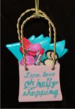 Mmm...If I had to Choose Between Love and Shopping Christmas Ornament Personalized by Russell Rhodes