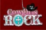 Cowgirls a' Rockin' Christmas Ornament Personalized by RussellRhodes.com