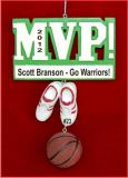 MVP Basketball Christmas Ornament Personalized by Russell Rhodes