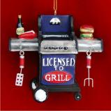 Licensed to Grill Dad Christmas Ornament Personalized by Russell Rhodes