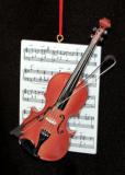 Violin Christmas Ornament with Sheet Music Personalized by RussellRhodes.com