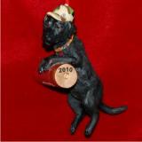 Black Lab Christmas Ornament Personalized by Russell Rhodes
