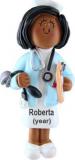 Nurse Christmas Ornament African American Female Personalized by RussellRhodes.com