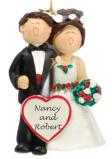 Wedding Christmas Ornament Both Brunette Personalized by RussellRhodes.com