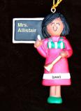 African American Female Teacher Christmas Ornament Personalized by RussellRhodes.com