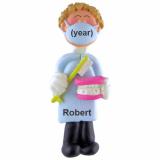 Dentist Christmas Ornament Blond Male Personalized by RussellRhodes.com
