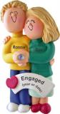 Engagement Couple Both Blonde Hair Christmas Ornament Personalized by RussellRhodes.com