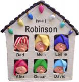 Family Christmas Ornament Early Xmas Morning for 6 Personalized by RussellRhodes.com