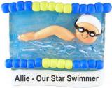 Swimmer - One More Lap to Go! Christmas Ornament Personalized by Russell Rhodes