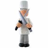 Chef Male Christmas Ornament Personalized by Russell Rhodes