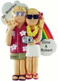 Vacation Christmas Ornament Couple Both Blond Personalized by RussellRhodes.com