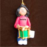 Drum Christmas Ornament Virtuoso African American Female Personalized by RussellRhodes.com