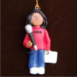 Singing Christmas Ornament Virtuoso African American Female Personalized by RussellRhodes.com