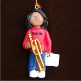 Trombone Christmas Ornament Virtuoso African American Female Personalized by RussellRhodes.com