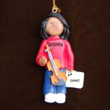Violin Christmas Ornament Virtuoso African American Female Personalized by RussellRhodes.com