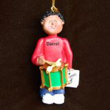 Drum Christmas Ornament Virtuoso African American Male Personalized by RussellRhodes.com