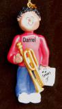 Trombone Christmas Ornament Virtuoso African American Male Personalized by RussellRhodes.com