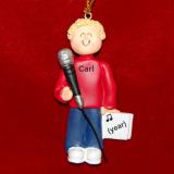 Singing Christmas Ornament Virtuoso Blond Male Personalized by RussellRhodes.com